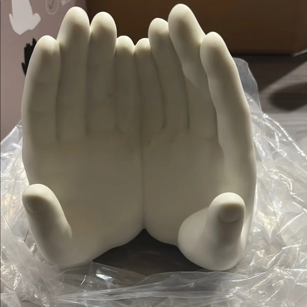 White Hand-Shaped Tablet and Book Stand